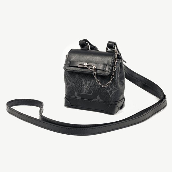 Louis Vuitton Mini Steamer Eclipse Monogram Canvas Pouch Bag - Picture 2 of 9